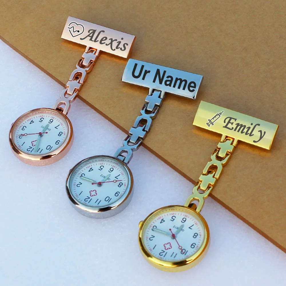 Personalize Customize Engraved Nurse Watch with Your Name LOGO Diy Stainless Steel Lapel Pin Brooch TOP Quality Rose Gold Fob
Personalize Customize Engraved Nurse Watch with Your Name LOGO Diy Stainless Steel Lapel Pin Brooch TOP Quality Rose Gold Fob