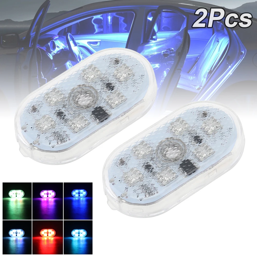 2pcs 7 Colors LED Interior Car Lights Night Reading Light With 6 LED Lamp Beads Car Atmosphere USB Rechargeable Lighting Light
2pcs 7 Colors LED Interior Car Lights Night Reading Light With 6 LED Lamp Beads Car Atmosphere USB Rechargeable Lighting Light