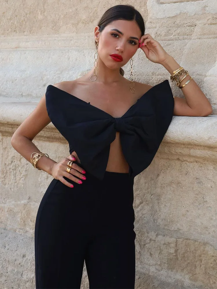Crop Top Women 2022 Fashion Large Bow Cotton Black Top Back Smocked Halter Strap Tie Night Out Sexy Top Summer Camisole Tops
Crop Top Women 2022 Fashion Large Bow Cotton Black Top Back Smocked Halter Strap Tie Night Out Sexy Top Summer Camisole Tops