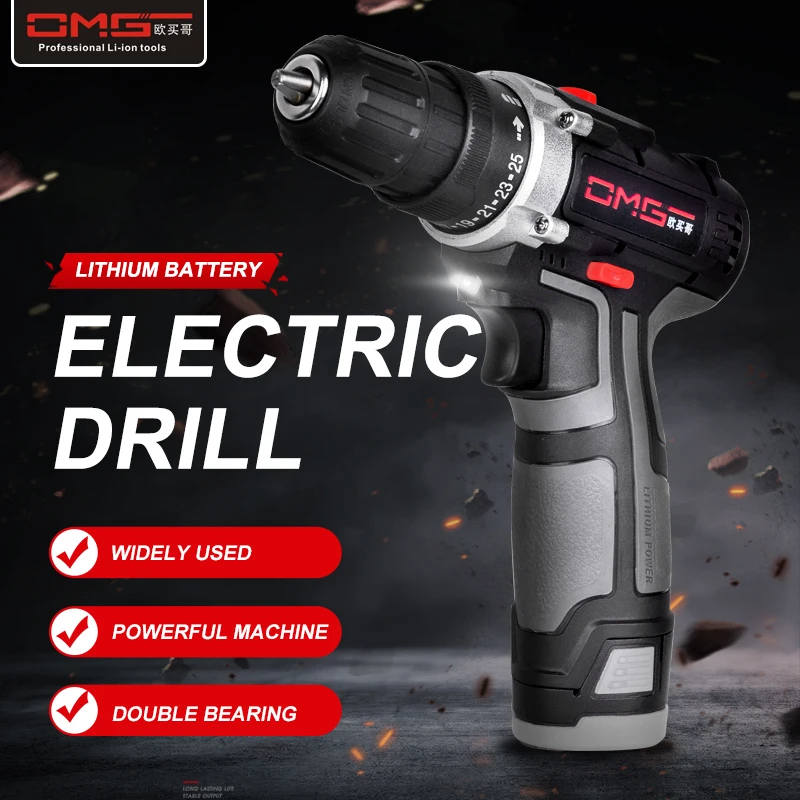 12V/16V/21V/25V Electric Drill With Rechargeable Lithium Battery Electric Screwdriver Cordless Screwdriver Two-speed
12V/16V/21V/25V Electric Drill With Rechargeable Lithium Battery Electric Screwdriver Cordless Screwdriver Two-speed