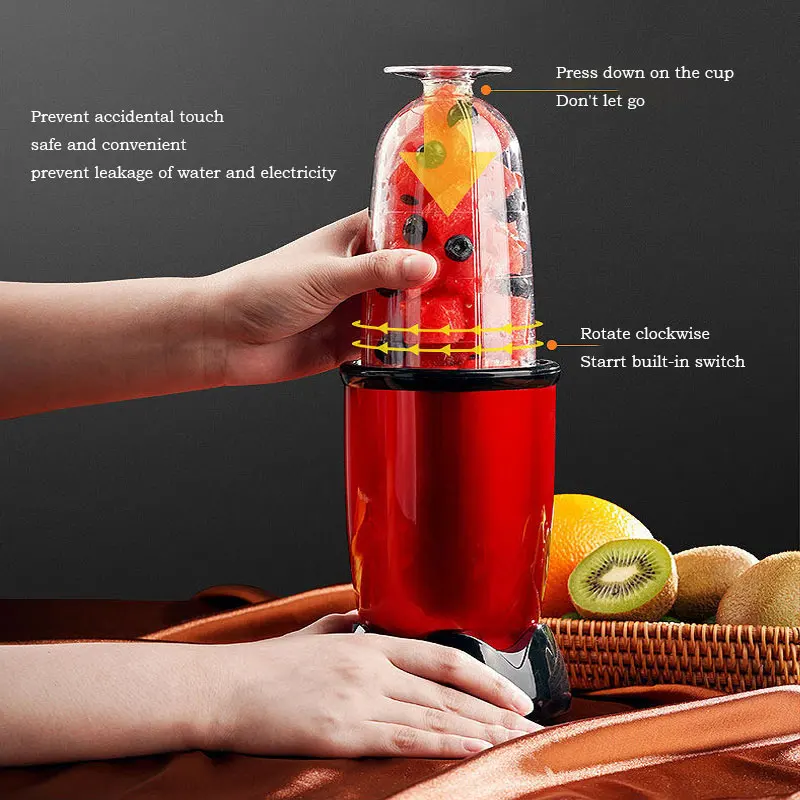 Portable Juicers Multi-functional Electric Mixer Fruit Smoothie Blender High Quality Mini Fruit Juicer Cup EU Plug Fruit Juicer
Portable Juicers Multi-functional Electric Mixer Fruit Smoothie Blender High Quality Mini Fruit Juicer Cup EU Plug Fruit Juicer