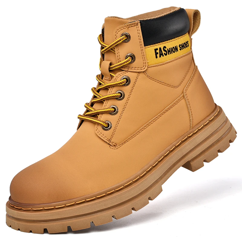 Benboy Winter Warm Men Yellow Boots Leather Ankled Martins Work Shoes British Style Fashion
Benboy Winter Warm Men Yellow Boots Leather Ankled Martins Work Shoes British Style Fashion