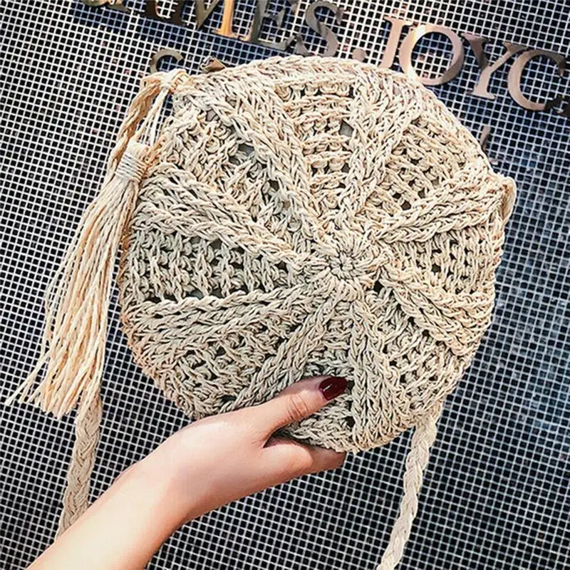 Casual Female Shoulder Bag New Street Round Rattan Wicker Woven Zipper Summer Beach Fashion Ladies Handbag
Casual Female Shoulder Bag New Street Round Rattan Wicker Woven Zipper Summer Beach Fashion Ladies Handbag