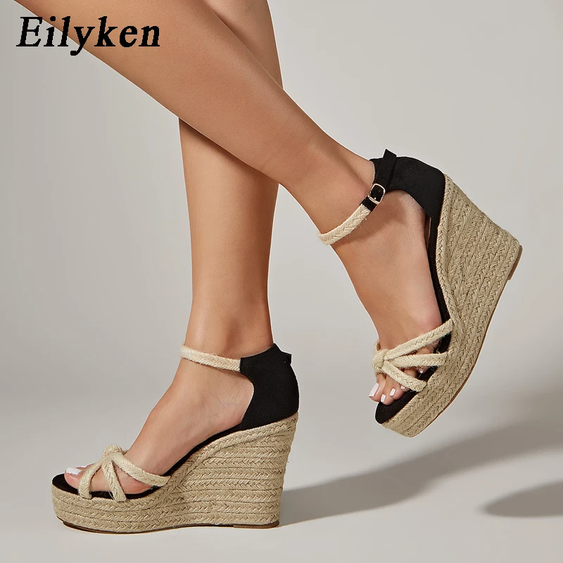 Eilyken New Design Wedges Platform Women's Sandals Summer Style Peep Toe Straw Braid Roman Shoes Ladies High Heels
Eilyken New Design Wedges Platform Women's Sandals Summer Style Peep Toe Straw Braid Roman Shoes Ladies High Heels