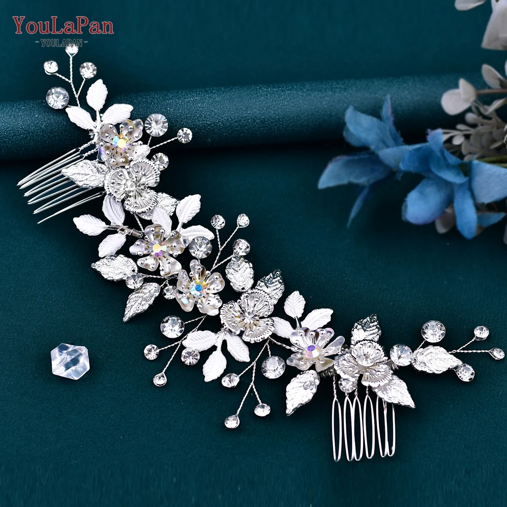 

YouLaPan Woman Combs Handmade Wedding Hair Clip Bridal Hair Accessories Bride Tiara Party Girl Headwear Wedding Headdress HP523