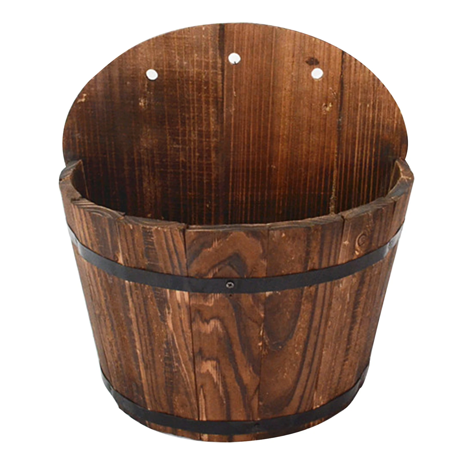 Hangings Wooden Bucket Planter Wall Mount Barrel Flower Pot Rustic Patio Plant Bucket Easy Install Plant Container Box for Home
Hangings Wooden Bucket Planter Wall Mount Barrel Flower Pot Rustic Patio Plant Bucket Easy Install Plant Container Box for Home