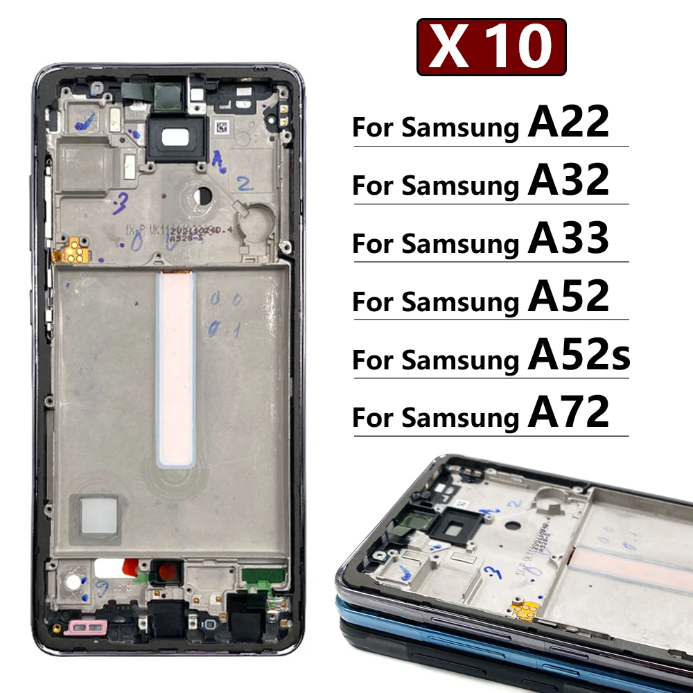 10 шт., передний корпус, ЖК-дисплей, рамка для Samsung Galaxy A22, A32, A33, A52, A52s, A72, 4G
10 шт., передний корпус, ЖК-дисплей, рамка для Samsung Galaxy A22, A32, A33, A52, A52s, A72, 4G