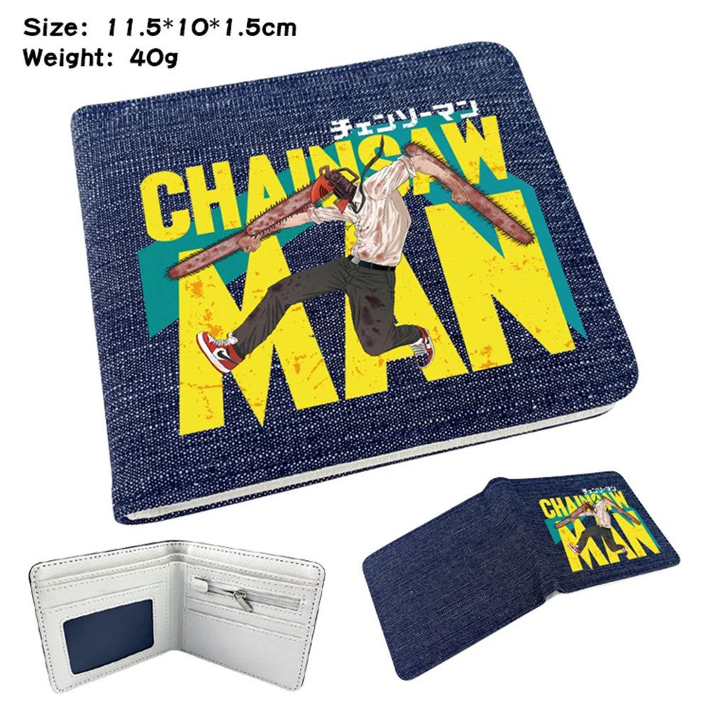 Anime Chainsaw Man Denim Print Wallet Bifold Casual Young Men Women Coin Bag Photo Card Holder Cartoon Short Purse Cosplay Gifts
Anime Chainsaw Man Denim Print Wallet Bifold Casual Young Men Women Coin Bag Photo Card Holder Cartoon Short Purse Cosplay Gifts