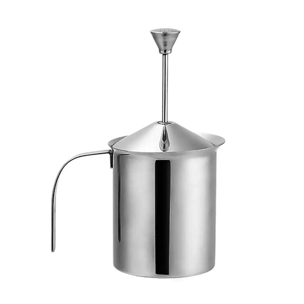 800ML Manual Milk Frother, Stainless Steel Double Sieve Press Mechanism Foam Beater Coffee Cappuccino Frothing Pot
800ML Manual Milk Frother, Stainless Steel Double Sieve Press Mechanism Foam Beater Coffee Cappuccino Frothing Pot