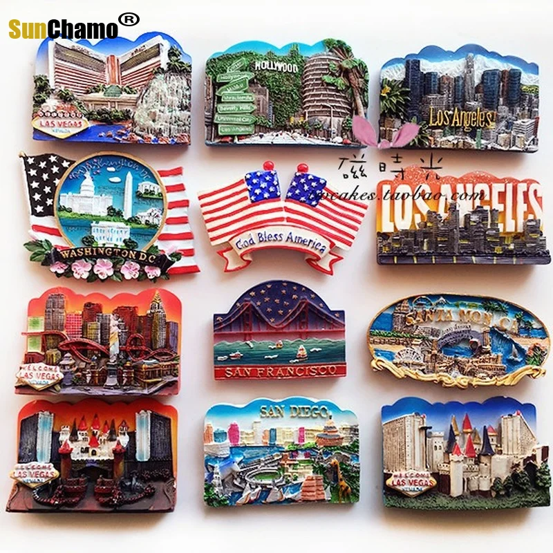 United States Hollywood Los Angeles Las Vegas Tourism Memorial Fridge Magnet 3D Magnets Sticker Travel Souvenir Decoration
United States Hollywood Los Angeles Las Vegas Tourism Memorial Fridge Magnet 3D Magnets Sticker Travel Souvenir Decoration