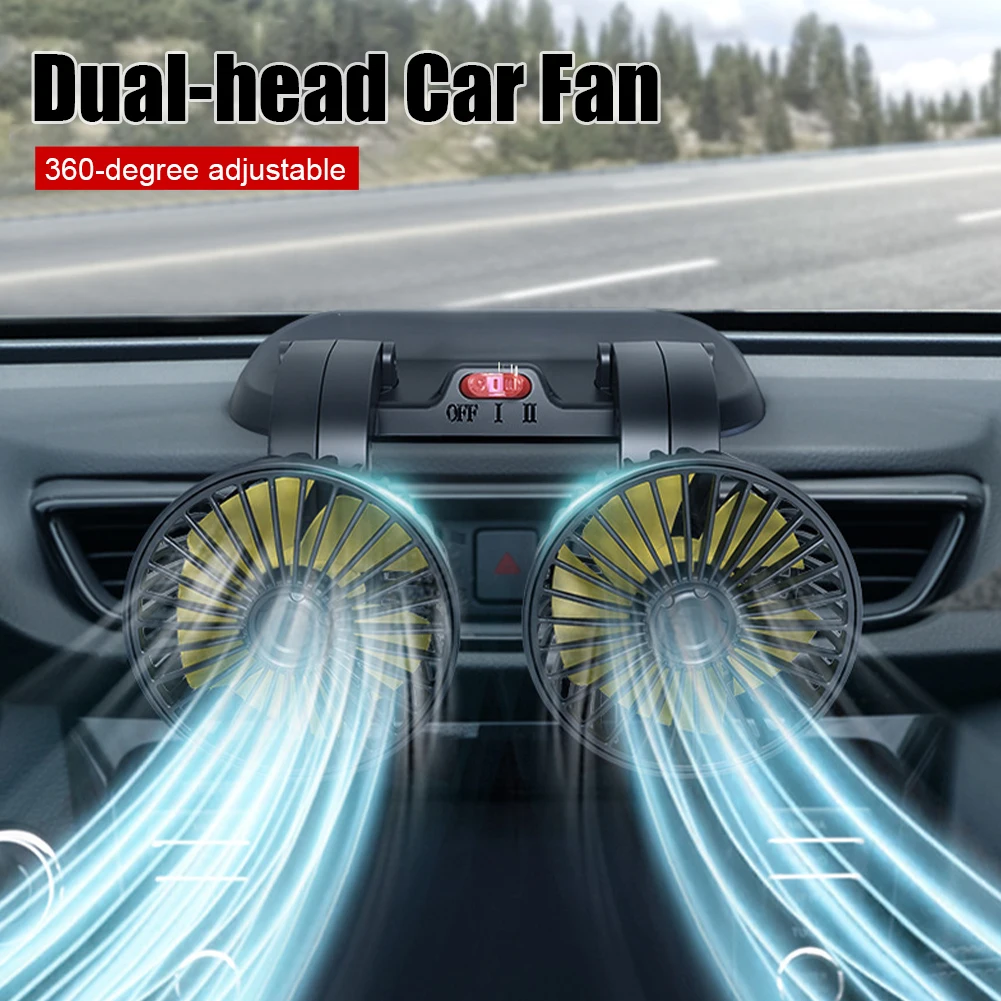 Car Fan Dual Head USB Cooling Fan 2 Speeds Adjustable Auto Cooler Air Fan Car Accessories Universal 12V 24V Car Fan
Car Fan Dual Head USB Cooling Fan 2 Speeds Adjustable Auto Cooler Air Fan Car Accessories Universal 12V 24V Car Fan