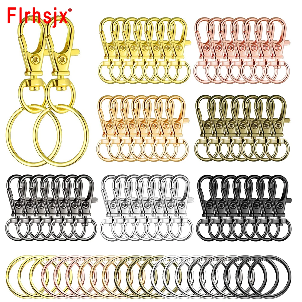 20PCS Swivel Clasps Set 10PCS Lanyard Snap Hooks with 10PCS Key Chain Rings Keychain Clip Hooks DIY Jewelry Keychain Making
20PCS Swivel Clasps Set 10PCS Lanyard Snap Hooks with 10PCS Key Chain Rings Keychain Clip Hooks DIY Jewelry Keychain Making