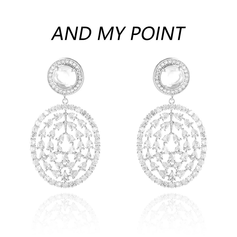 Geometric Oval Hollowed out Fashion Earrings for Women Super Shiny White Cubic Zirconia Luxury Elegant Temperament Jewelry
Geometric Oval Hollowed out Fashion Earrings for Women Super Shiny White Cubic Zirconia Luxury Elegant Temperament Jewelry