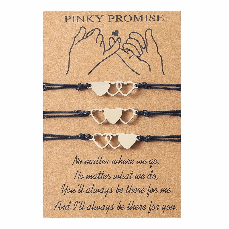 2/3/4 Pcs Best Friend Wax Bracelets Friendship Sister Hollow Matching Distance Heart Bracelet for Women Girl Teen Couple
2/3/4 Pcs Best Friend Wax Bracelets Friendship Sister Hollow Matching Distance Heart Bracelet for Women Girl Teen Couple