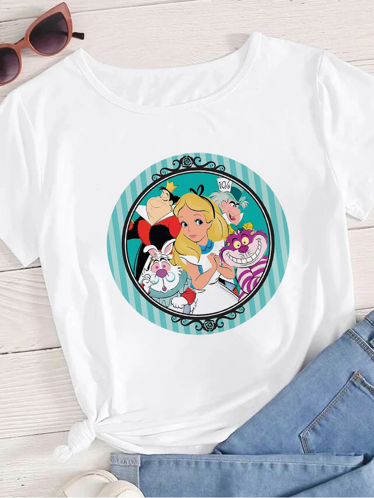 Trendy Women Harajuku Modern Alice Disney Brand Outdoor T Shirt Trendy O-Neck Disney Alice In Wonderland White Casual T-Shirt
Trendy Women Harajuku Modern Alice Disney Brand Outdoor T Shirt Trendy O-Neck Disney Alice In Wonderland White Casual T-Shirt