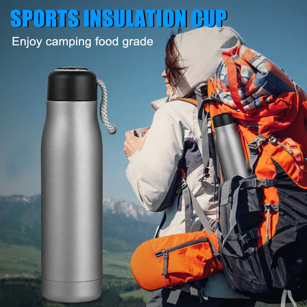 550ml Water Bottle Stainless Steel Double Wall Insulated Thermal Sports Bottle Leak-Proof Sports Flask for Gym Camping Hiking
550ml Water Bottle Stainless Steel Double Wall Insulated Thermal Sports Bottle Leak-Proof Sports Flask for Gym Camping Hiking