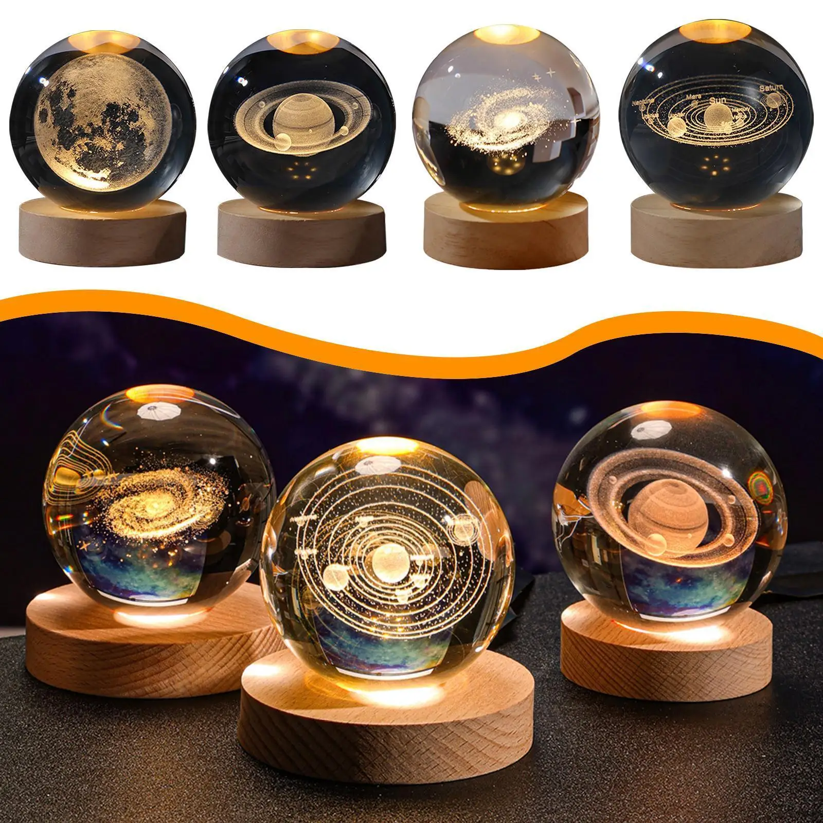 Crystal Ball Crystal Astronaut Planet Globe 3D Laser Engraved Solar System Ball LED Night Lights Christmas Kid Gift Home Decor
Crystal Ball Crystal Astronaut Planet Globe 3D Laser Engraved Solar System Ball LED Night Lights Christmas Kid Gift Home Decor
