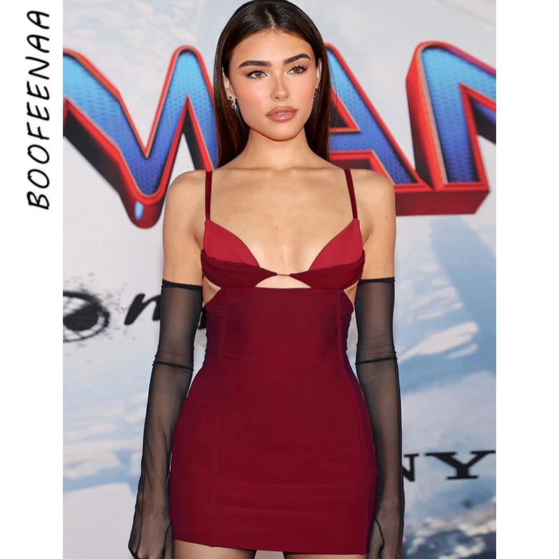 BOOFEENAA High Fashion Cut Out Mini Dresses for Women Party Club Outfits Red Black Strap Backless Bodycon Dress C76-CA15
BOOFEENAA High Fashion Cut Out Mini Dresses for Women Party Club Outfits Red Black Strap Backless Bodycon Dress C76-CA15