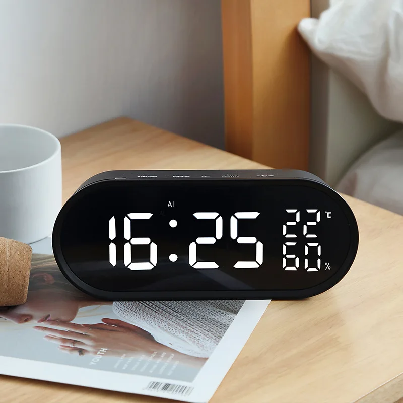 LED Temperature and Humidity Creative Alarm Clock Mute Luminous Electronic Clock Household Seat Clock Student Desk Clock
LED Temperature and Humidity Creative Alarm Clock Mute Luminous Electronic Clock Household Seat Clock Student Desk Clock