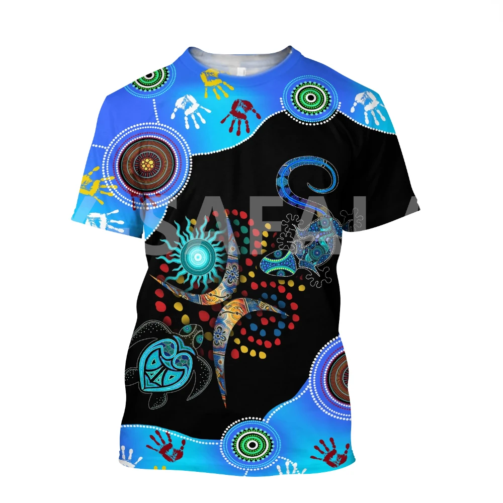 

Australia Aboriginal Naidoc Week Animal Art Flag 3D Fashion All Over Printed Round Neck T-Shirt Men Women Harajuku Casual Tee