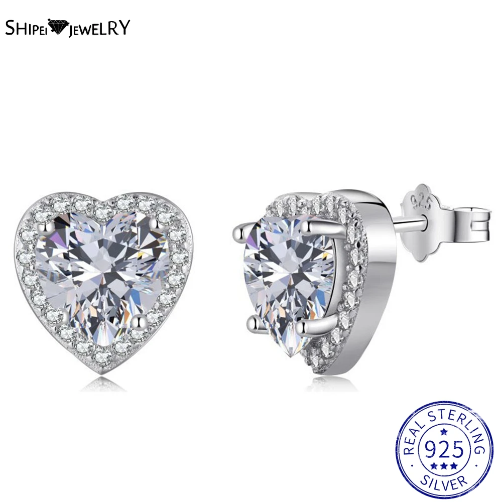 Shipei 100% 925 Sterling Silver Heart Created Moissanite Gemstone Wedding Engagement Ear Studs Earrings For Women Fine Jewelry
Shipei 100% 925 Sterling Silver Heart Created Moissanite Gemstone Wedding Engagement Ear Studs Earrings For Women Fine Jewelry