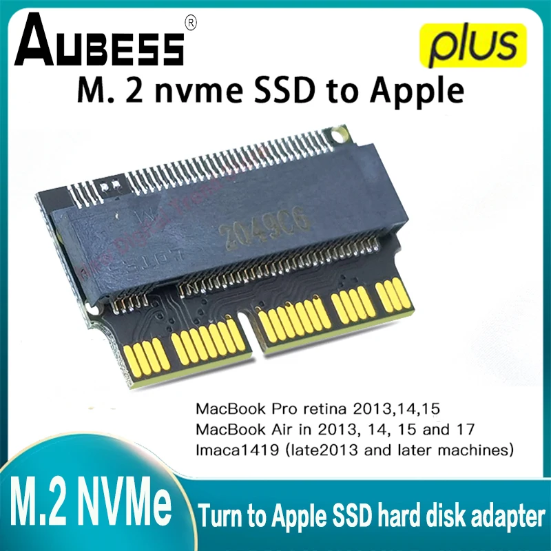 Aubess M.2 NVMe SSD Transfer To Apple Notebook Adapter Card M Key Interface Card Support PCI-e Express 3.0 Solid Drive Adapter
Aubess M.2 NVMe SSD Transfer To Apple Notebook Adapter Card M Key Interface Card Support PCI-e Express 3.0 Solid Drive Adapter