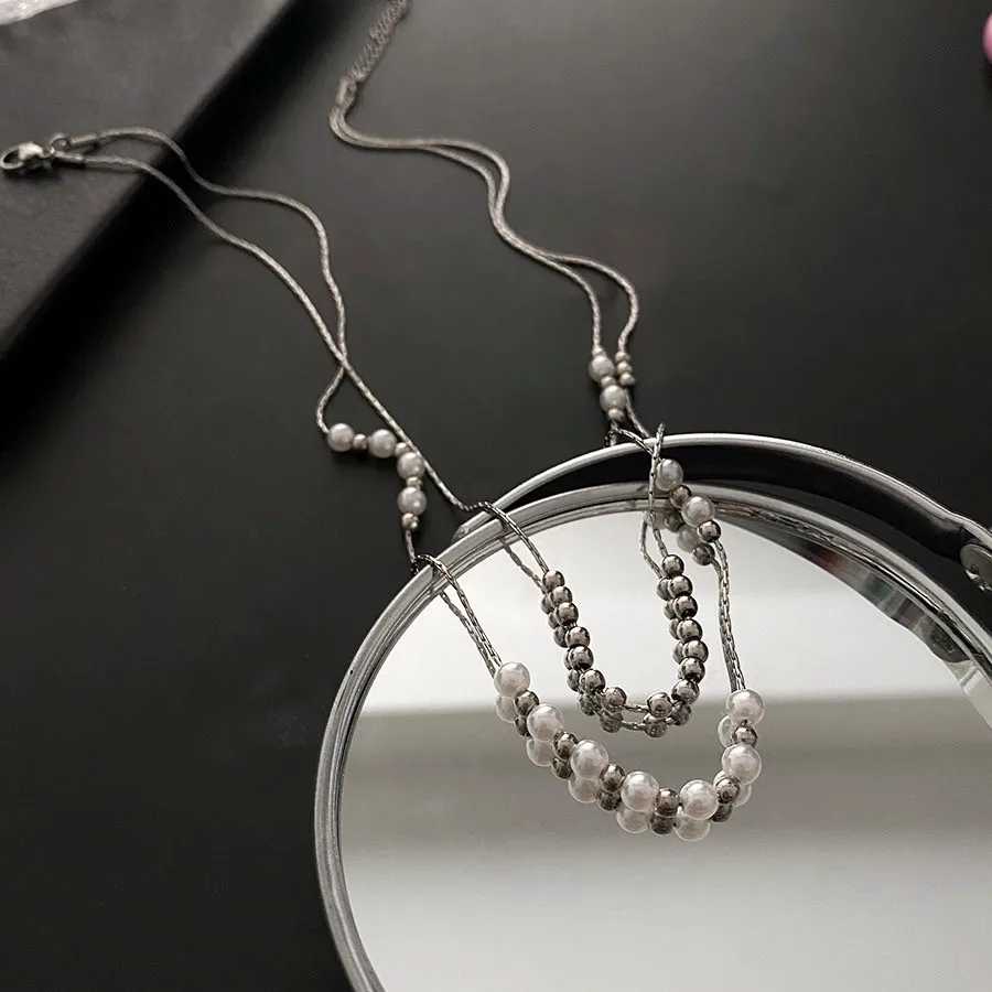 Double Layered Beads Necklace Pearl Link Chain Neck Necklaces For Women Accessories Stainless Steel Jewelry Collar Mujer Trendy
Double Layered Beads Necklace Pearl Link Chain Neck Necklaces For Women Accessories Stainless Steel Jewelry Collar Mujer Trendy