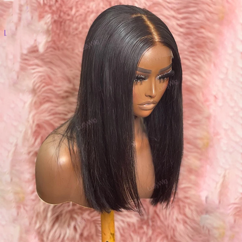 180%Density 14Inch Short Bob Black Straight Synthetic Lace Front Wig For Women With Baby Hair Heat Resistant Fiber Daily Wig
180%Density 14Inch Short Bob Black Straight Synthetic Lace Front Wig For Women With Baby Hair Heat Resistant Fiber Daily Wig