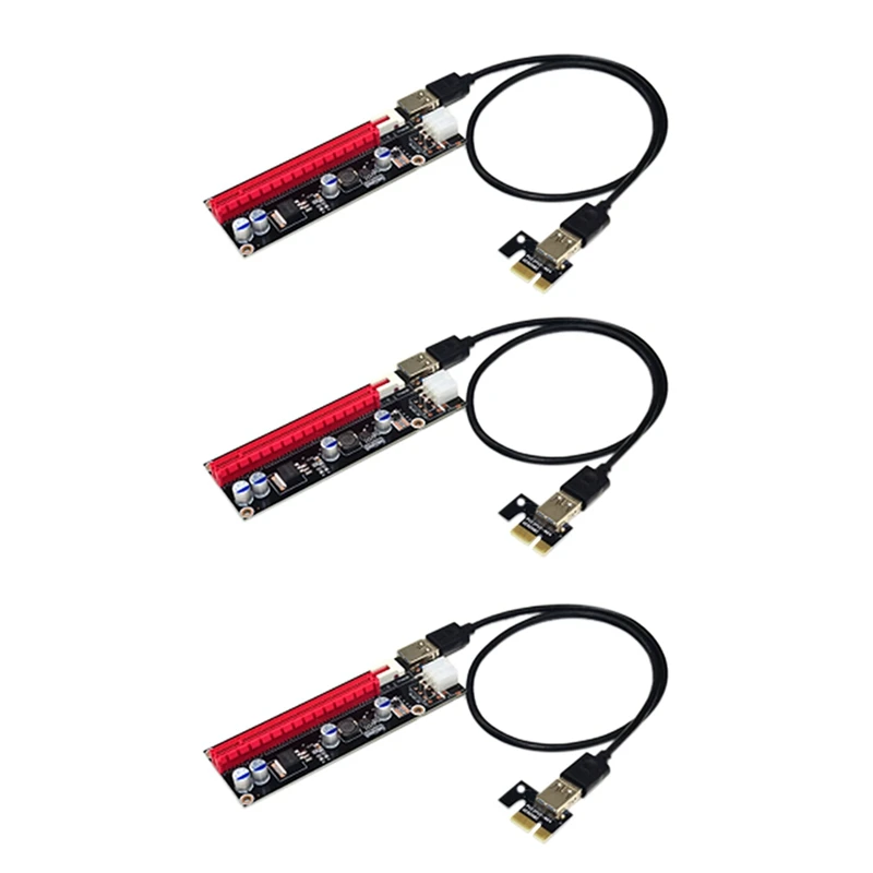3PCS PCI-E Adapter Card PCIE 1X To 16X 6Pin Single Power Image Adapter USB3.0 1M Extension Cable For BTC Mining
3PCS PCI-E Adapter Card PCIE 1X To 16X 6Pin Single Power Image Adapter USB3.0 1M Extension Cable For BTC Mining