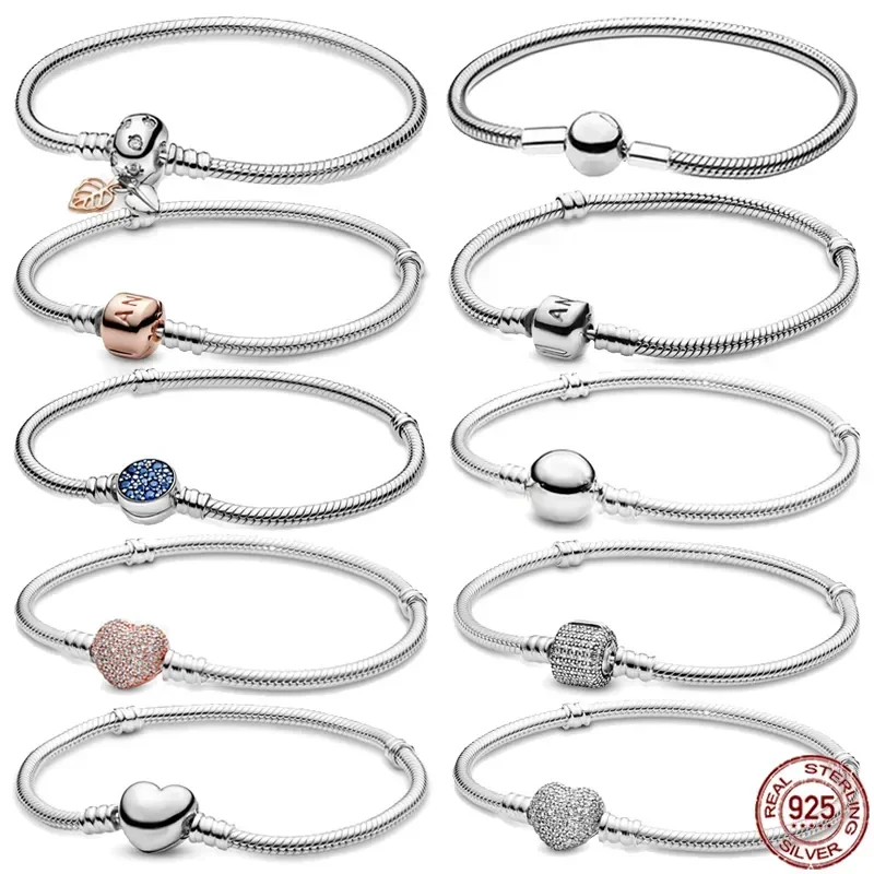 high-quality bracelet 925 sterling silver classic bucket buckle snake bone bracelet fit original Pandora charm beads DIY gifts
high-quality bracelet 925 sterling silver classic bucket buckle snake bone bracelet fit original Pandora charm beads DIY gifts