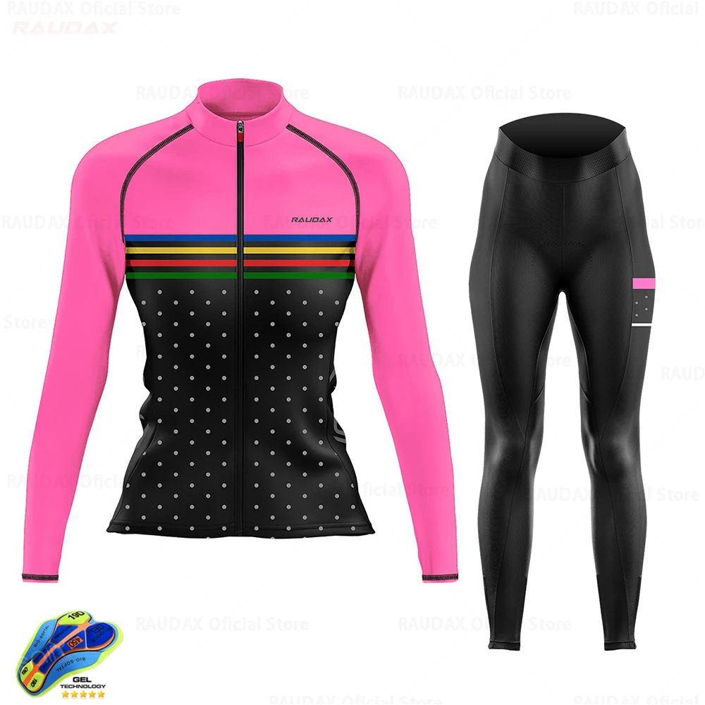 2022 Spring Autumn Quick Dry Cycling Clothing Women Long Sleeve Jersey Suit Outdoor Riding Bike MTB Cycling Jersey Bib Pants Set
2022 Spring Autumn Quick Dry Cycling Clothing Women Long Sleeve Jersey Suit Outdoor Riding Bike MTB Cycling Jersey Bib Pants Set