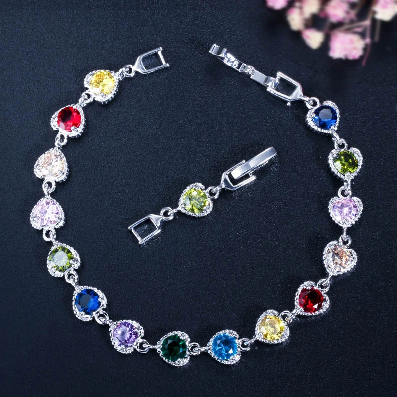 ThreeGraces Trendy Colorful Cubic Zirconia Crystal Small Love Heart CZ Link Chain Bracelet for Women Summer Party Jewelry BR206
ThreeGraces Trendy Colorful Cubic Zirconia Crystal Small Love Heart CZ Link Chain Bracelet for Women Summer Party Jewelry BR206