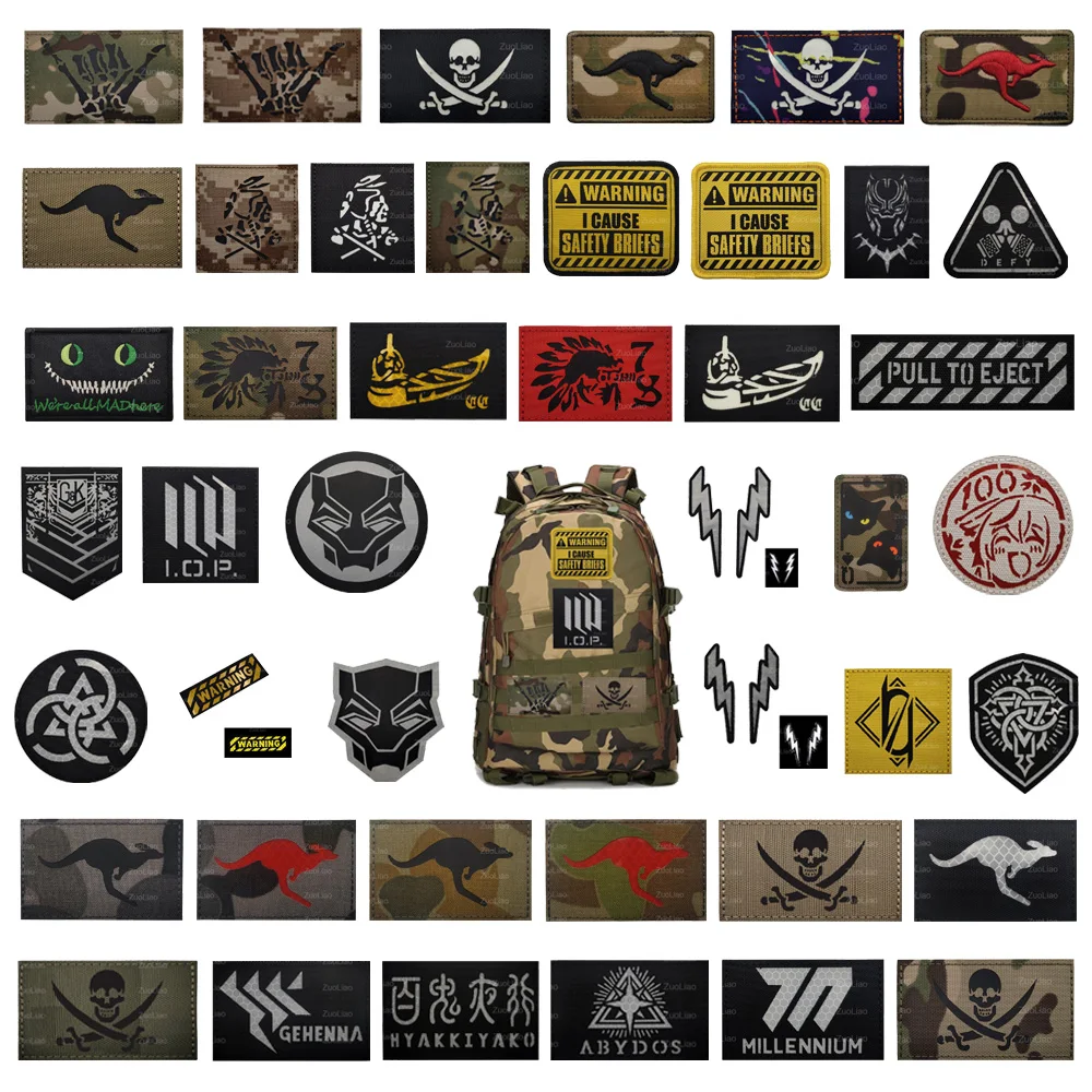 IR Reflective Personality Kangaroo and Lightning Badge Kangaroo Unique 100 Points Badge Lightning Backpack Clothes Jacket Patch
IR Reflective Personality Kangaroo and Lightning Badge Kangaroo Unique 100 Points Badge Lightning Backpack Clothes Jacket Patch