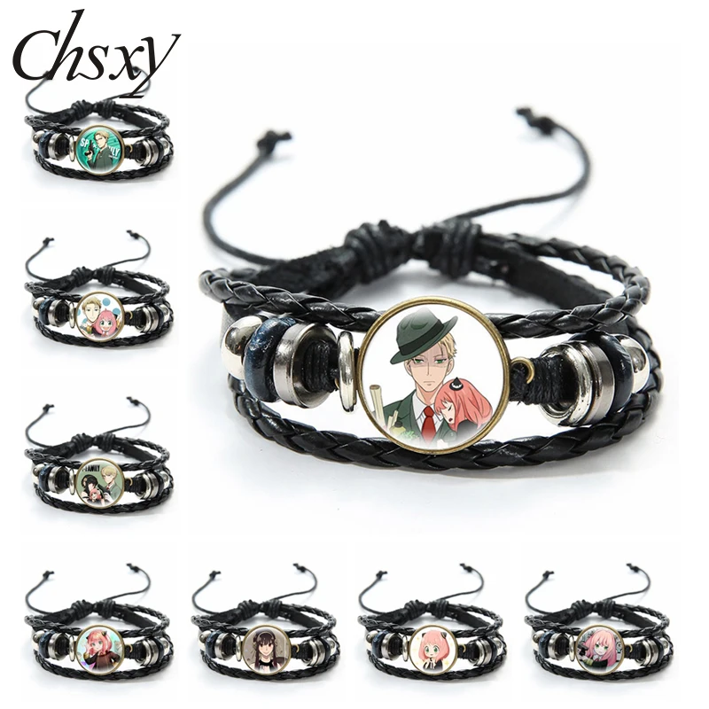 Anime SPY×FAMILY Leather Bracelet Figures Twilight Yor Forger Anya Forger Charm Glass Adjustable Bracelet Men Women Jewely Gift
Anime SPY×FAMILY Leather Bracelet Figures Twilight Yor Forger Anya Forger Charm Glass Adjustable Bracelet Men Women Jewely Gift