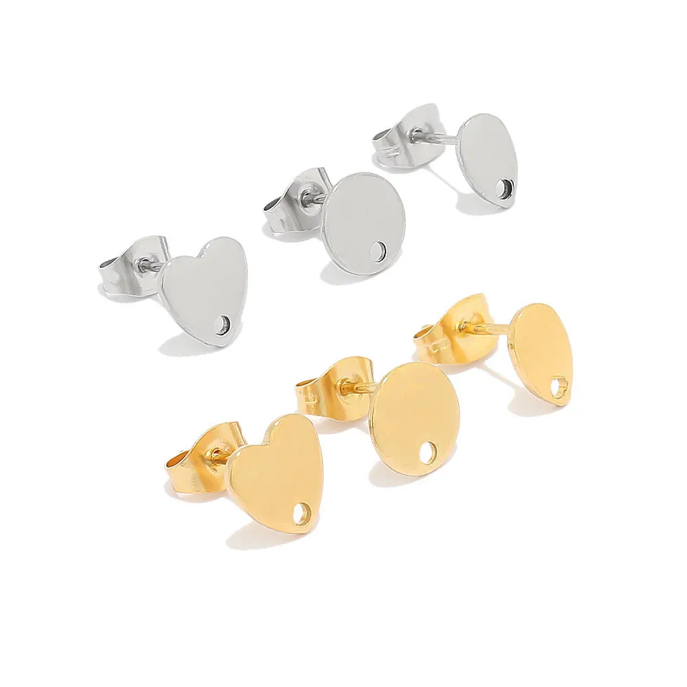 10pcs Stainless Steel Heart Earrings Studs Clasps Connectors DIY Jewelry Making Crafts Dangle Hoop Earrings Findings Supplies 
10pcs Stainless Steel Heart Earrings Studs Clasps Connectors DIY Jewelry Making Crafts Dangle Hoop Earrings Findings Supplies