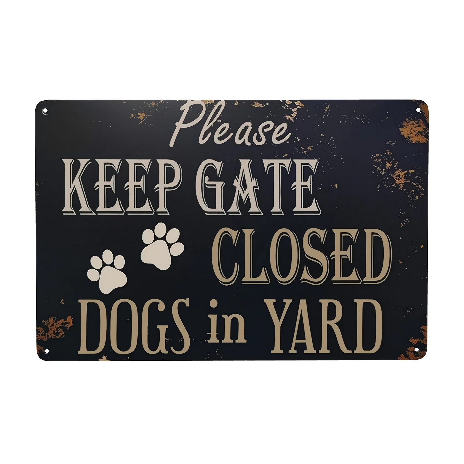 

Please Keep Gate Closed Dogs In Yard, Retro Vintage Metal Sign, Decor For Lawn Garden Yard Signs, 7.9inch*11.9inch