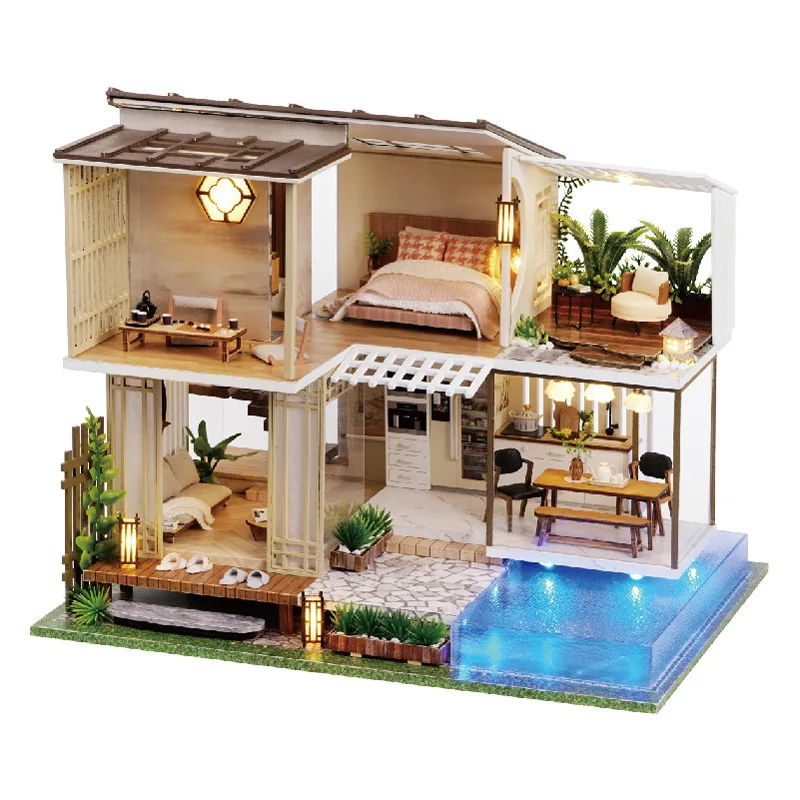 Big Doll House Diy Miniature Dollhouse Kit Building Model Roombox Wooden Tiny House Mini Furniture Kids Toys New Year Gifts
Big Doll House Diy Miniature Dollhouse Kit Building Model Roombox Wooden Tiny House Mini Furniture Kids Toys New Year Gifts