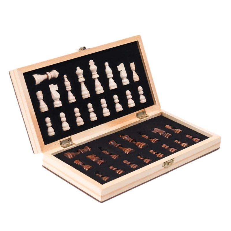 N80C Wooden Magnetic Chess Set 11.4'' Board Game Set with Folding Board Interior Storage Educational Toys for Kids Beginners
N80C Wooden Magnetic Chess Set 11.4'' Board Game Set with Folding Board Interior Storage Educational Toys for Kids Beginners