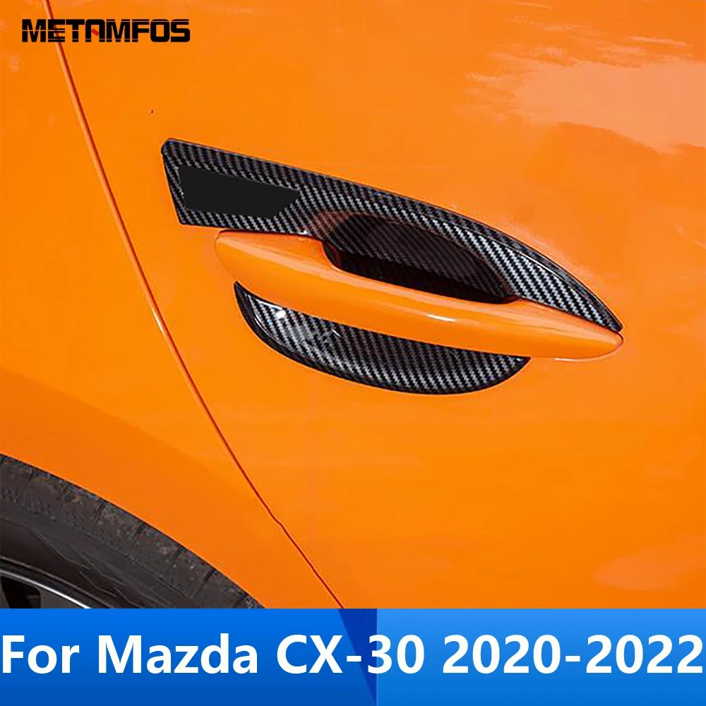 Для Mazda CX-30 CX30 2020 2021 2022, хромированная боковая дверная ручка из углеродного волокна, крышка чаши, отделка, защитная наклейка, аксессуары, Стайлинг автомобиля
Для Mazda CX-30 CX30 2020 2021 2022, хромированная боковая дверная ручка из углеродного волокна, крышка чаши, отделка, защитная наклейка, аксессуары, Стайлинг автомобиля
