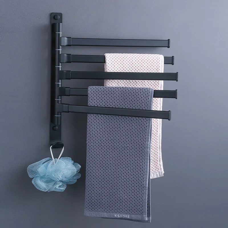 Bathroom Towel Holder Rotatable Towel Rack Aluminum 1/2/3/4/5 Bars Tower Hanger Kitchen Shelf Household Hook Wall Mounted
Bathroom Towel Holder Rotatable Towel Rack Aluminum 1/2/3/4/5 Bars Tower Hanger Kitchen Shelf Household Hook Wall Mounted