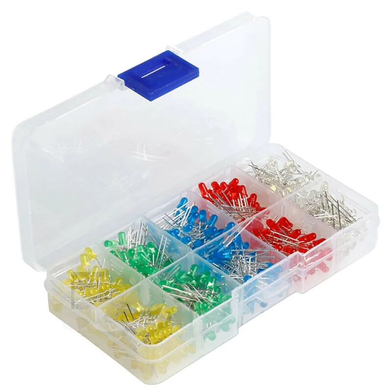 F3 3Mm Led Light Emitting Diode Assortment 500 Luminous Tubes 100 Per Color
F3 3Mm Led Light Emitting Diode Assortment 500 Luminous Tubes 100 Per Color
