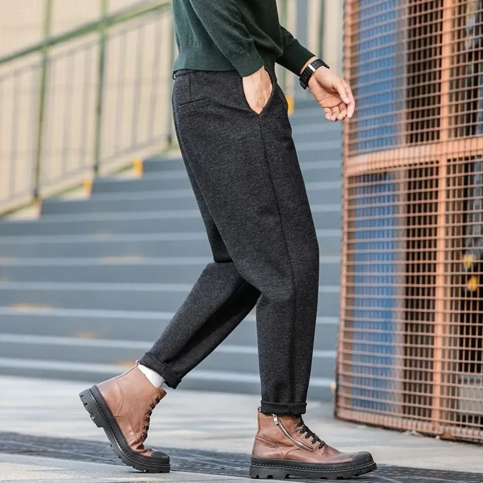 New Business Suit Pants Men Casual Formal Slim Fit Classic Office Woolen 2023 Autumn Winter Straight Trousers Male Pants A45
New Business Suit Pants Men Casual Formal Slim Fit Classic Office Woolen 2023 Autumn Winter Straight Trousers Male Pants A45