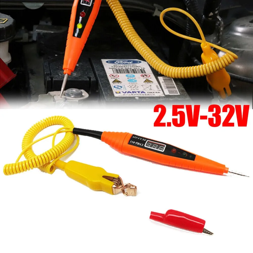 2.5-32V Car Electrical Circuit Test Pen LCD Tester Digital Display Electric Pen Probe Light Bulb Automobile Diagnostic Tools
2.5-32V Car Electrical Circuit Test Pen LCD Tester Digital Display Electric Pen Probe Light Bulb Automobile Diagnostic Tools
