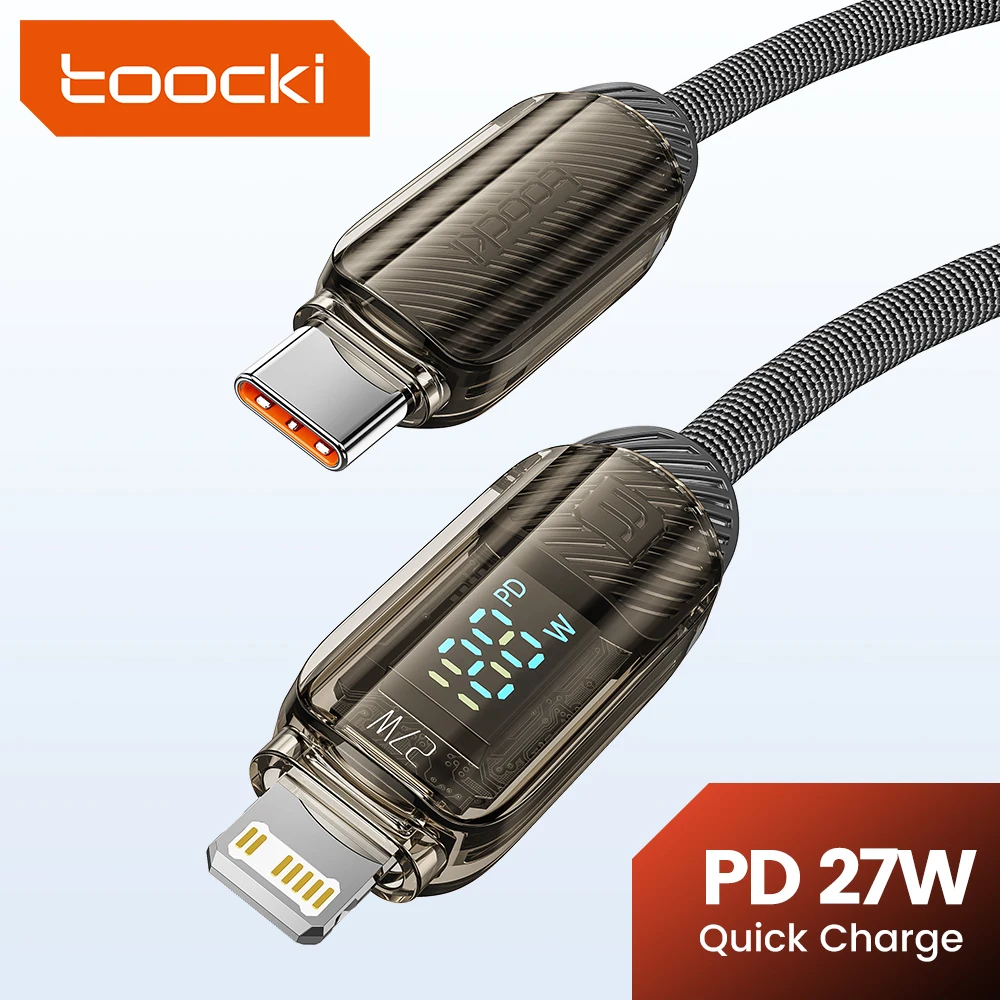 USB-кабель Toocki с разъемом Lightning для iPhone 14, 13, 12 Pro, Max, XS, XR, 8, 7, 6, PD, 27 Вт, светодиодный дисплей для быстрой зарядки, кабель Type-C с разъемом Lightning
USB-кабель Toocki с разъемом Lightning для iPhone 14, 13, 12 Pro, Max, XS, XR, 8, 7, 6, PD, 27 Вт, светодиодный дисплей для быстрой зарядки, кабель Type-C с разъемом Lightning