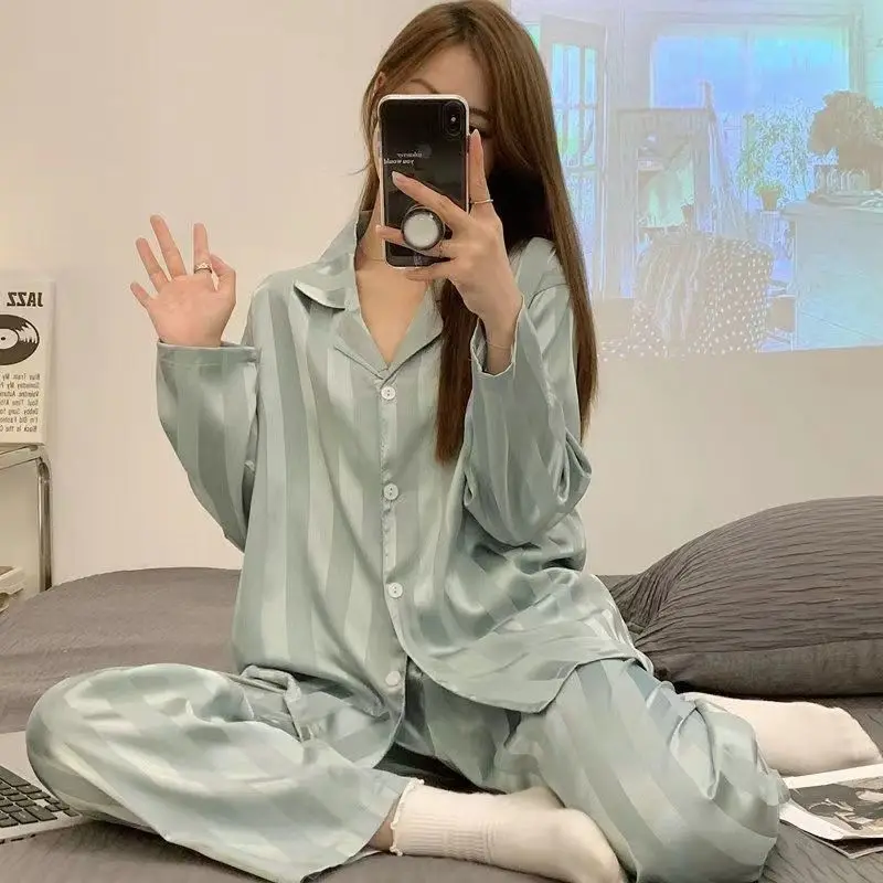 QWEEK Women's Pajamas Set Trouser Suits Design Luxury Sleepwear Silk Like Home Clothes XXL Large Size Nightwear Basic&Casual
QWEEK Women's Pajamas Set Trouser Suits Design Luxury Sleepwear Silk Like Home Clothes XXL Large Size Nightwear Basic&Casual