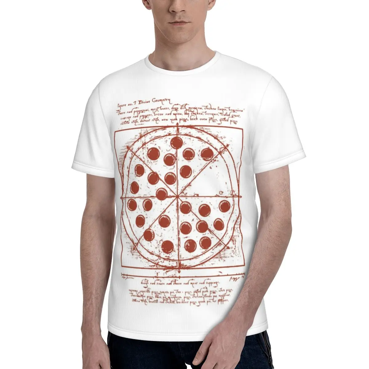 Футболка мужская с принтом пиццы, летняя 
Футболка мужская с принтом пиццы, летняя