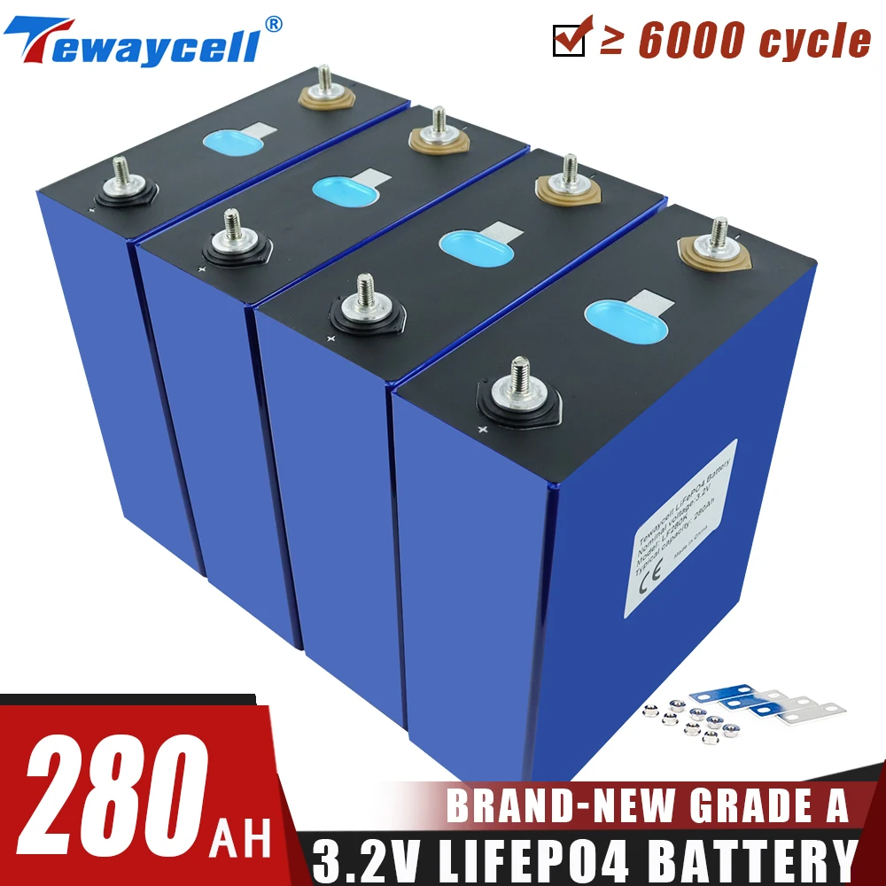 2022 New 280Ah Lifepo4 Rechargable Battery Pack 3.2V Grade A Lithium Iron Phosphate Prismatic New Solar RV UPS EU US TAX FREE
2022 New 280Ah Lifepo4 Rechargable Battery Pack 3.2V Grade A Lithium Iron Phosphate Prismatic New Solar RV UPS EU US TAX FREE