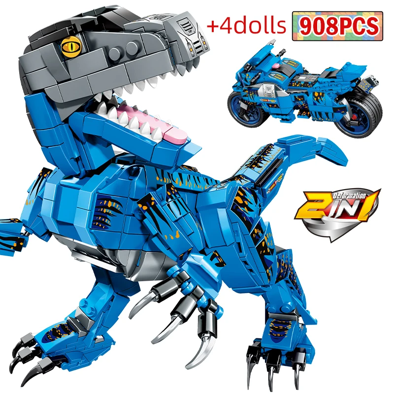 908pcs Jurassic 2 in 1 City Dinosaur Transform Car Raptor Baryonyx Spinosaurus Building Blocks Motorcycle Figures Bricks Toys
908pcs Jurassic 2 in 1 City Dinosaur Transform Car Raptor Baryonyx Spinosaurus Building Blocks Motorcycle Figures Bricks Toys