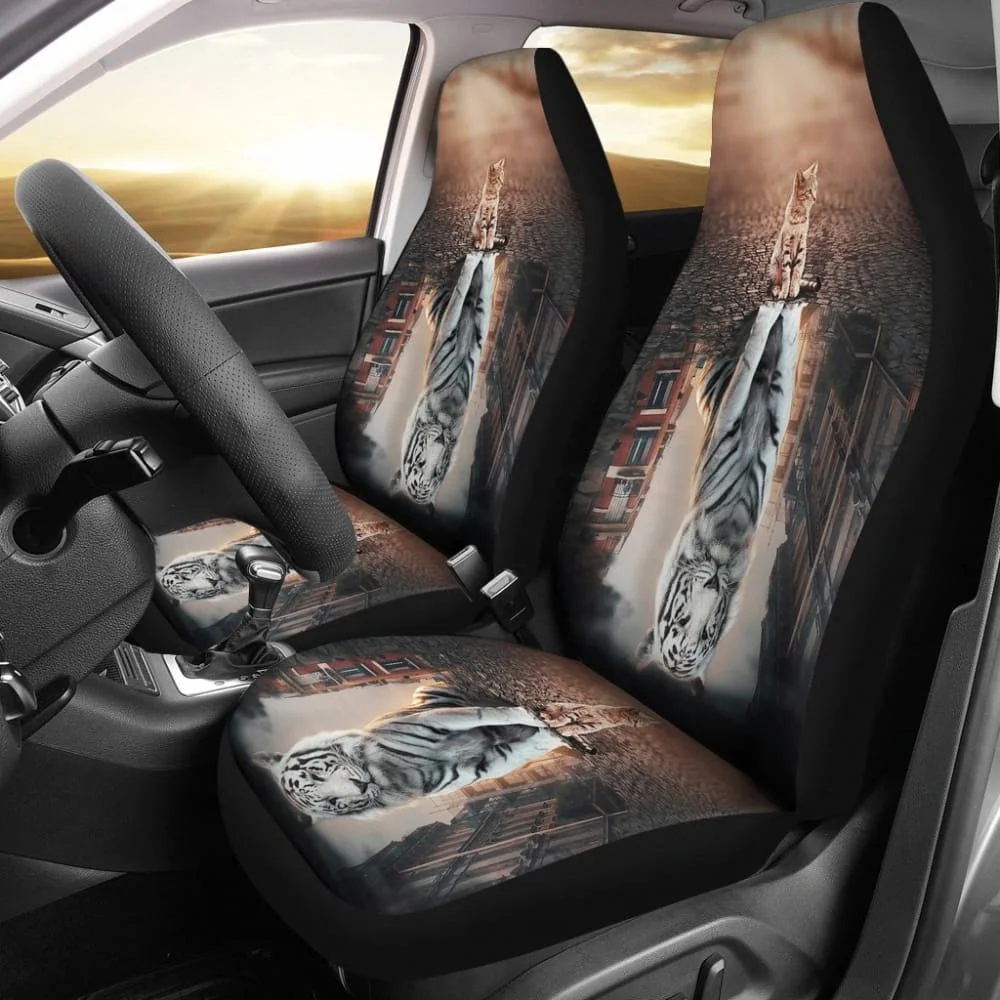 Tiger and Cat Dream Car Seat Covers Pack of 2 Universal Front Seat Protective Cover
Tiger and Cat Dream Car Seat Covers Pack of 2 Universal Front Seat Protective Cover
