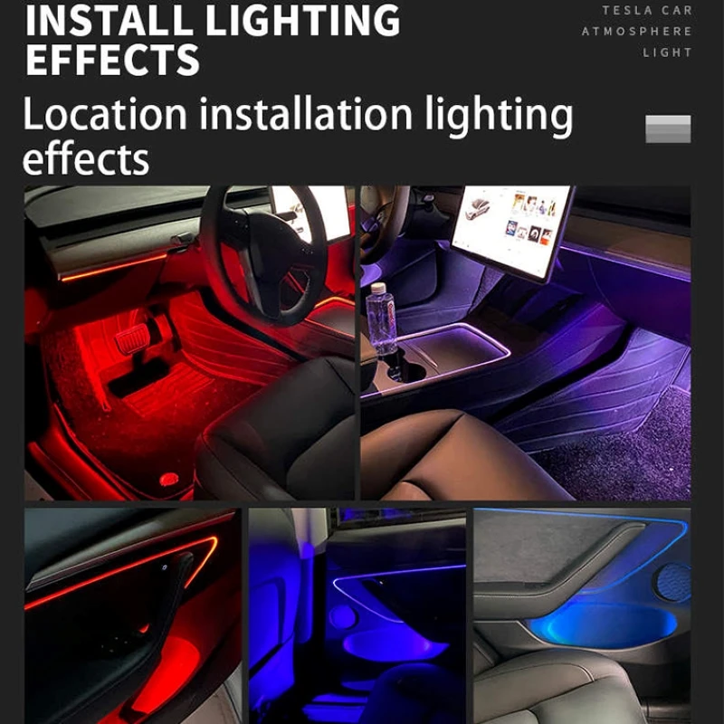 Tesla Model 3 Model Y Interior Ambient Lights Car Led RGB Neon Ambience Light Strip Fiber Optic With App Controlled
Tesla Model 3 Model Y Interior Ambient Lights Car Led RGB Neon Ambience Light Strip Fiber Optic With App Controlled